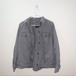 Abercrombie & Fitch grey military jacket.